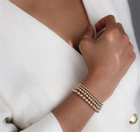 14k gold stackable bracelets|More.